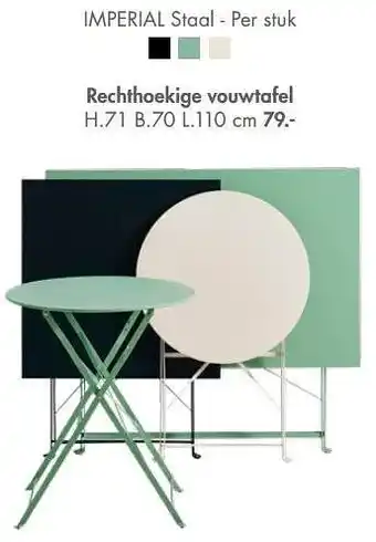 Casa Imperial rechthoekige vouwtafel aanbieding