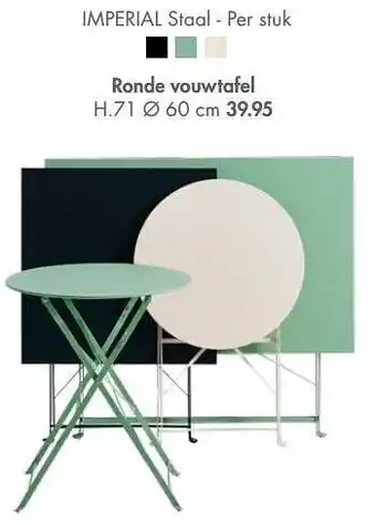 Casa Imperial ronde vouwtafel aanbieding