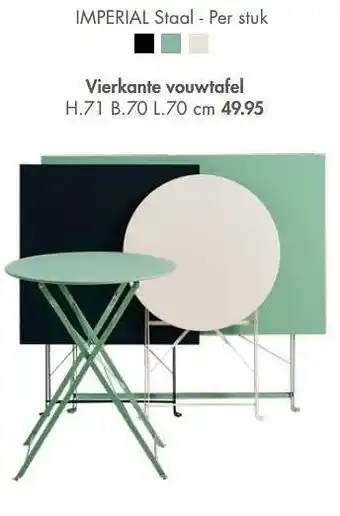 Casa Imperial vierkante vouwtafel aanbieding