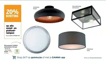Gamma plafondlamp chicago - ø 25 cm