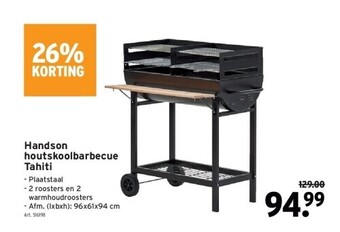 GAMMA Handson houtskoolbarbecue tahiti aanbieding