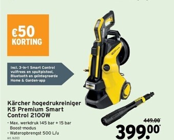 GAMMA Kärcher hogedrukreiniger k5 premium smart control 2100w aanbieding