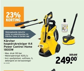GAMMA Kärcher hogedrukreiniger k4 power control home 1800w aanbieding