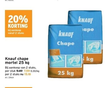 GAMMA Knauf chape mortel 25 kg aanbieding