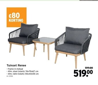 GAMMA Tuinset renee aanbieding