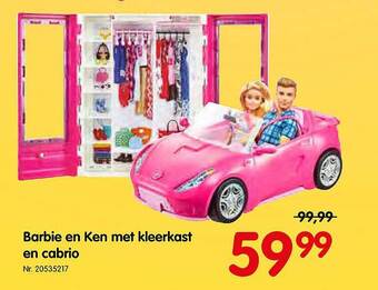 Fun Barbie en ken met kleerkast en cabrio aanbieding