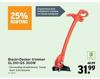 GAMMA Black+decker trimmer gl310-qs 300w aanbieding
