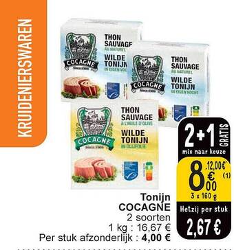 Cora Tonijn cocagne aanbieding