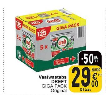 Cora Vaatwastabs dreft aanbieding