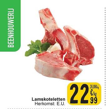 Cora Lamskoteletten aanbieding