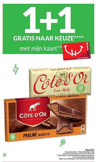 Intermarché Côte d'or chocoladetabletten aanbieding