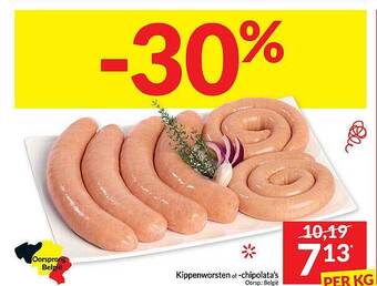 Intermarché Kippenworsten of chipolata's aanbieding