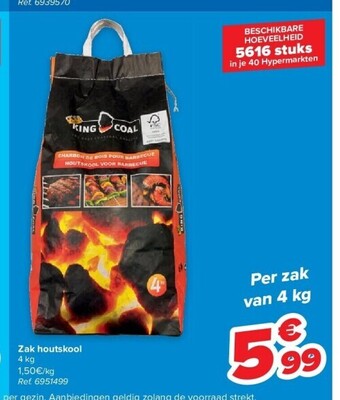 Carrefour Zak houtskool aanbieding