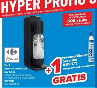 Carrefour Pack bruiswatertoestel my soda aanbieding