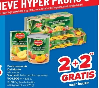 Carrefour Fruitconserven del monte aanbieding