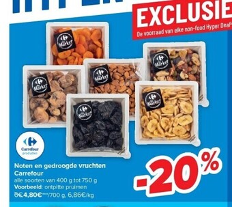 Carrefour Noten en gedroogde vruchten carrefour aanbieding