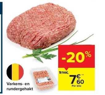 Carrefour Varkens- en rundergehakt aanbieding