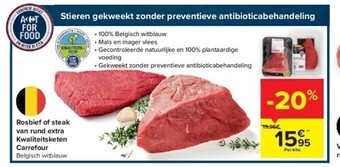 Carrefour Rosbief of steak van rund extra kwaliteitsketen carrefour aanbieding