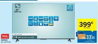 Carrefour Tcl 55p631 uhd 4k led tv aanbieding