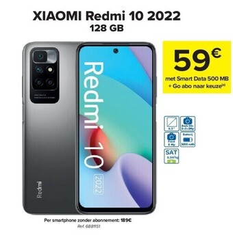 Carrefour Xiaomi redmi 10 2022 128 gb aanbieding