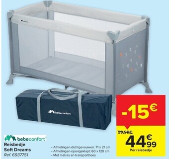 Carrefour Reisbedje soft dreams aanbieding
