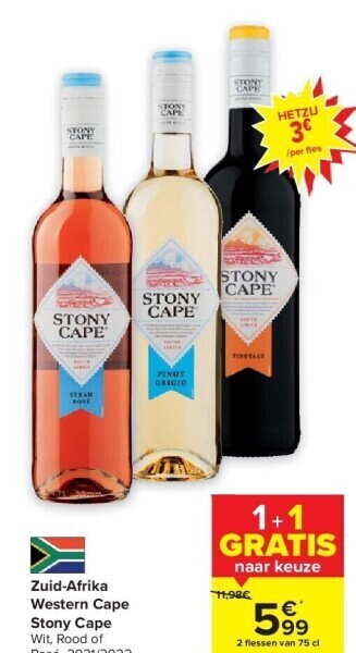 Carrefour Zuid-afrika western cape stony cape aanbieding