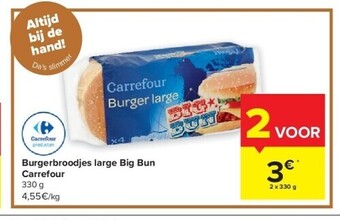 Carrefour Burgerbroodjes large big bun carrefour aanbieding