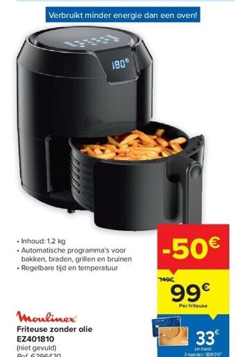 Carrefour Friteuse zonder olie ez401810 aanbieding