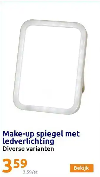 Action Make-up spiegel met ledverlichting aanbieding