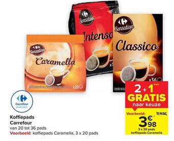 Carrefour Koffiepads aanbieding
