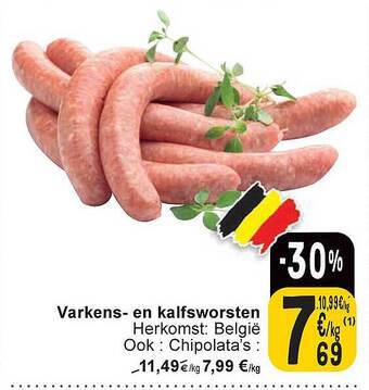 Cora Varkens en kalfsworsten aanbieding