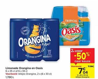 Limonade orangina en oasis