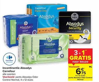 Carrefour Incontinentie absodys aanbieding