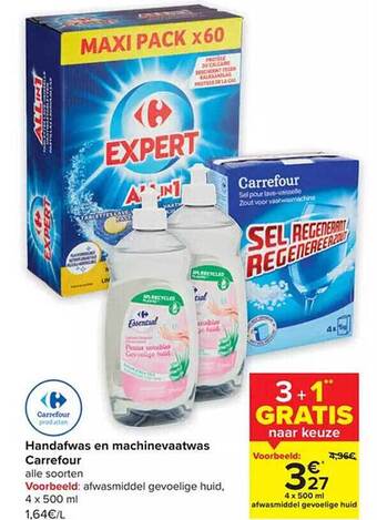 Carrefour Handafwas en machinevaatwas aanbieding