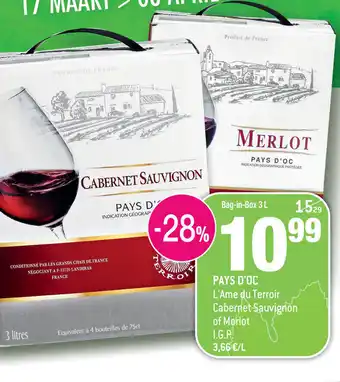 Pays D'Oc L'Ame du Terroir Cabernet Sauvignon of Merlot