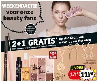Kruidvat Paar oorbellen + oogschaduw palette aanbieding