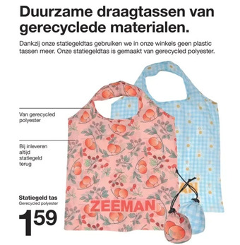 Zeeman Statiegeld tas aanbieding