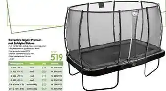 Trampoline elegant premium met safety net deluxe