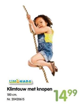 Klimtouw met knopen