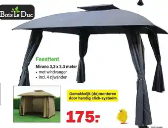 Van Cranenbroek Bois le Duc Feesttent Mirano 3.3 x 3.3 Meter aanbieding