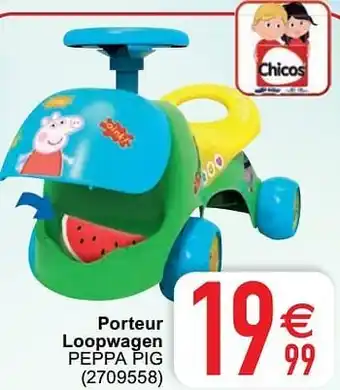 Orteur loopwagen peppa pig