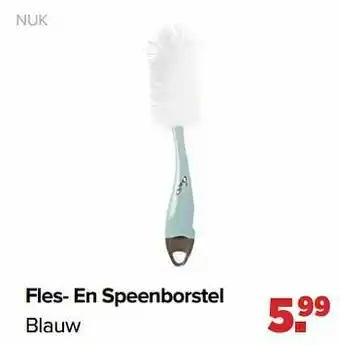 Fles- en speenborstel blauw