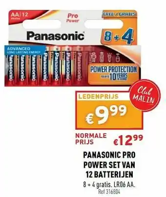 Trafic Panasonic pro power set van 12 batterijen aanbieding