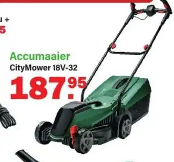 Van Cranenbroek Bosch Accumaaier City Mower 18V-32 aanbieding