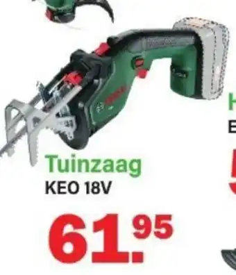 Van Cranenbroek Bosch Tuinzaag Keo 18V aanbieding