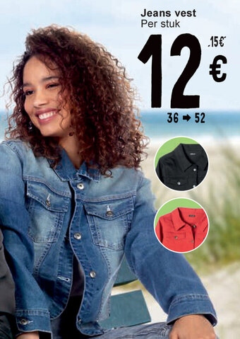 Cora Jeans Vest 36 - 52 aanbieding
