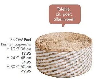 Casa Snow poef aanbieding