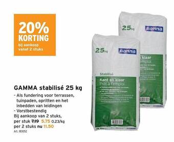 GAMMA Gamma stabilisé aanbieding