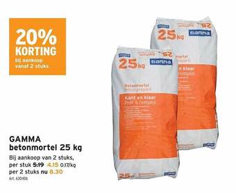 GAMMA Gamma betonmortel aanbieding