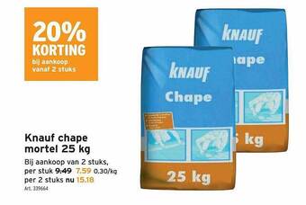 GAMMA Knauf chape mortel aanbieding